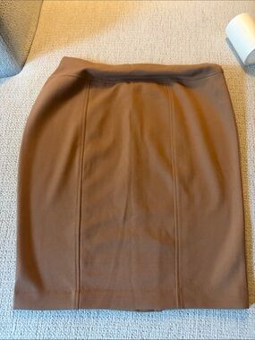Ellen Tracy Camel Brown Pencil Skirt